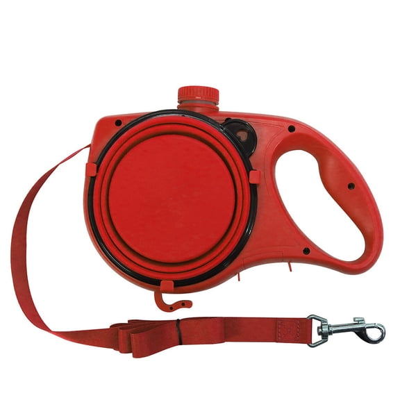 3 in 1 Dog Leash with Water Bottle, Portable Pet Walking Leash with Built-in Water Dispenser, Hands Free Hydration for Outdoor Dog Walks,A