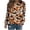 Brown, variant on Cowsor Womens Crew Neck Long Sleeve Pullover Sweatshirt Fall Autumn Pumpkin Maple Leaf Dot Halloween All Over Print Soft Knit Loose Fit Casual No Hood Spooky Season Daily Layering Top