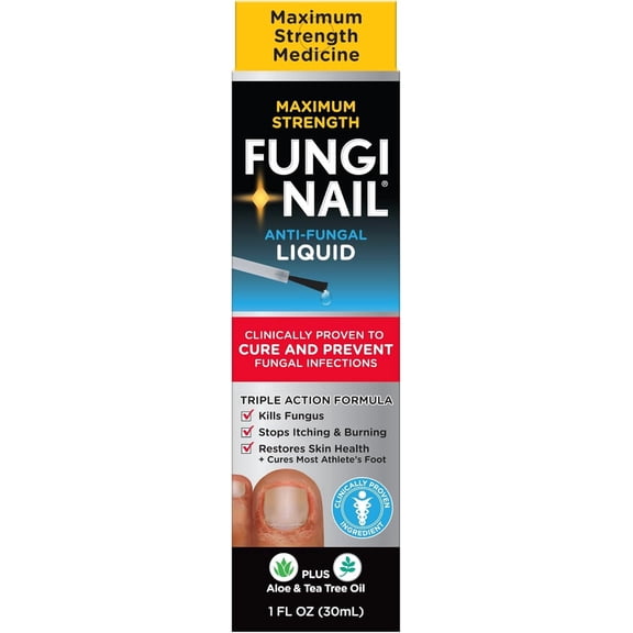 Fungi-Nail Anti-Fungal Liquid Solution, Kills Toe Fungus and Tolnaftate & Clincially Proven to Cure and Prevent Fungal Infections, 1 Oz (Pack of 1)