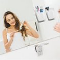 thumbnail image 4 of Jinsinto Silicone Toothbrush Holder Toothpaste Razor Holder Bathroom Organizer Storage Wall Mounted Small Toiletry Items，2 Pcs (White x2), 4 of 5