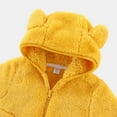 thumbnail image 4 of LFEOOST Toddler Baby Girls Fall Winter Clothes Jacket for 1-6 Years Old Kids Floral Hooded Windproof Coat Outwear Yellow 100, 4 of 9