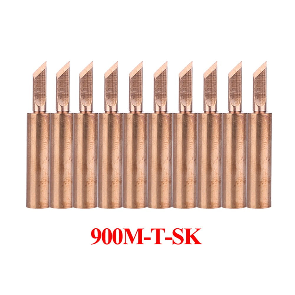 10pcs/Set 900M-T Soldering Tip Pure Copper Electric Iron Head Series Solder Tool 