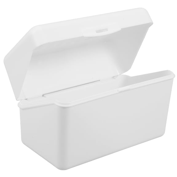 PENIKOKO Portable Index Card Box White ABS Plastic Office Cards Container Organizer 1 Piece