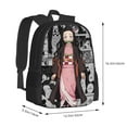 thumbnail image 3 of Kamado Nezuko Fashion Backpack Rucksack Casual Daypack School Bag Unisex Computer Bag Bookbags Multi-Purpose Laptop Backpack, 3 of 9