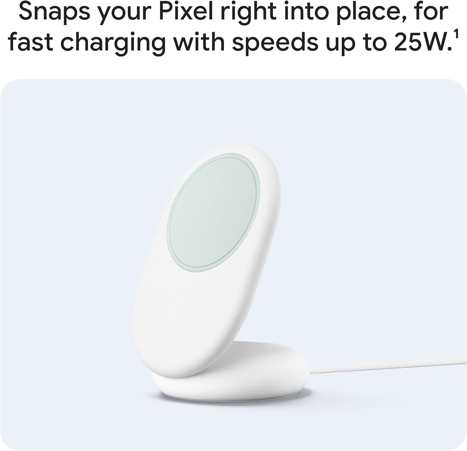 Google Pixelsnap 25W Qi2 Wireless Charger with Stand Snow Fog - GA10042-WW