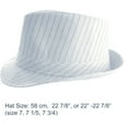 thumbnail image 4 of SILVERFEVER Pinstripe Fedora Men's Women's Thin Brim Trbly Hat Gangster Gatsby Costume Hats, 4 of 7
