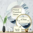 thumbnail image 3 of Designart "Whirlwind in Blue and Cream II" Abstract Shapes Round Wall Mirror - Modern Oval Printed Decorative Oversized Mirror - Multiple Color Options, 3 of 4