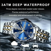 Poedagar Luxury men wristwatch business waterproof luminous date week Man Watch stainless steel band Men's quartz watches sports