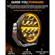 CO LIGHT 6.5 in Round LED Offroad Lights with DRL, 160W 35000 LM Round LED Driving Lights White Amber DRL Spot Flood Combo Beam Auxiliary Spotlight for ATV Trucks Car 4x4 Pickup