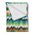 thumbnail image 2 of Geometric Soft Flannel Fleece Throw Blanket, Abstract Trippy Funky Digital Complex Forms Creative Mosaic Technology Motif, Cozy Plush for Indoor and Outdoor Use, 60" x 80", Multicolor, by Ambesonne, 2 of 5