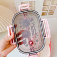 thumbnail image 3 of YIXIGGC 1200ML Double-Layer Lunch Box - Cute Cartoon Kuromi Bento Box with Tableware CJ#419-4804, 3 of 6