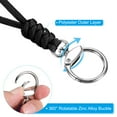 thumbnail image 4 of Uxcell 9" Paracord Lanyard Clasp Wrist Cord Strap Badge Holder, Black 3 Pack, 4 of 5