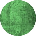 thumbnail image 1 of Ahgly Company Indoor Round Oriental Emerald Green Industrial Area Rugs, 7' Round, 1 of 4
