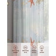 thumbnail image 6 of Colorful Shell Sheer Curtains 45 Inch Long 2 Panels, Ocean Coral Summer Beach Retro Light Filtering Rod Pocket Curtains, Sheer Voile Drapes for Living Room Bedroom, 52"x45", 6 of 8