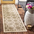 thumbnail image 2 of SAFAVIEH Courtyard Carol Geometric Indoor/Outdoor Runner Rug, Brown/Beige, 2'3" x 8', 2 of 10