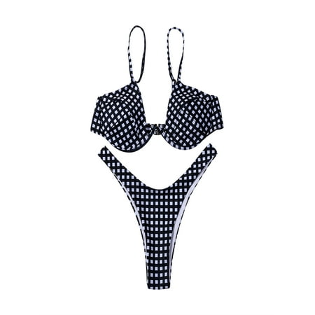 

BeQeuewll 2Pcs Women Push-Ups Bikini Bra Bandage Beach Swimwear