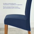 thumbnail image 4 of Velvet Large Chair Covers for Dining Room, Soft Stretch Seat Slipcover for Large Dining Chair, Washable Removable Parsons Chair Protector Set of 2,Navy, 4 of 7