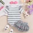 thumbnail image 3 of Baby Girl Clothes Outfit Baby Girl Clothes Infant Ruffles Cartoon Romper Floral Shorts Set Summer Outfits Cute Baby Clothes Girl, 3 of 7