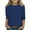 Blue, variant on breaise 3-12Y Girls 3/4 Sleeve Shirts Casual Crewneck Tops Loose Fit Plain Tunic Blouses Three Quarter Length Soft Basic Tees