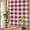 Red, variant on Spring Floral Privacy Window Film,Decorative Stained Glass Window Film,Elegant Checkered Summer Botanical Farmhouse Resuable Rainbow Static Cling for Home Bathroom Living Room Glass Door 17.7"x39.3"