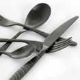 thumbnail image 4 of MegaChef MCFW-LA VAGUE-MATTEBLACK 4 in. La Vague Stainless Steel Silverware Metal Flatware Utensil Set - Matte Black, 20 Piece, 4 of 6
