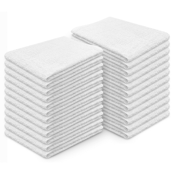 NEW 24 PACK 2 DOZEN WHITE KITCHEN CLEANING BAR TOWELS BARMOPS HEAVY DUTY 16X19