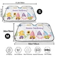 thumbnail image 3 of Balery Watercolor Gnome Garden Print Car Windshield Sun Shade,Windshield Sunshade for Car Pickup Truck SUV Accessories-Medium, 3 of 7