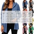 thumbnail image 4 of Meichang Lightweight Cardigans for Women Hooded Long Sleeve Open Front Cardigan Fall Soft Thin Cardigan with Pockets Blue XL, 4 of 8