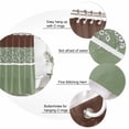 thumbnail image 6 of Sage Green Brown Flowers Waterproof Fabric Shower Curtain,Classic Botanical Art Elegant Waterproof Fabric Shower Curtain for Bathroom Curtains Bathtubs Shower Curtains with 12 Hooks Extra Long 72x96, 6 of 8