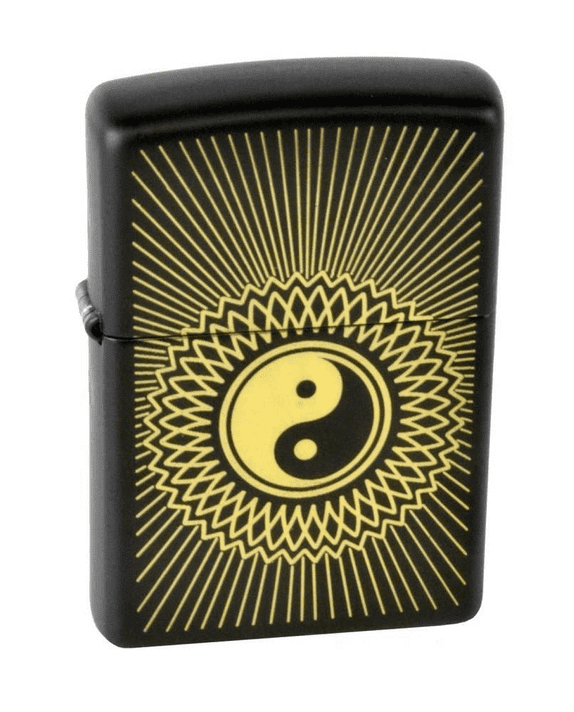 Zippo Yin Yang 2 Black Matte Pocket Lighter