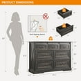 thumbnail image 2 of Farmhouse 7 Drawers Dresser for Bedroom, Wood Dressers Chest of Drawers with Hidden Storage, Tall Dresser with LED Lights, Dressers Organizer for Living Room, Closet, Hallway (Rustic Brown), 2 of 15