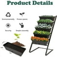thumbnail image 3 of CERBIOR Vertical Garden Raised Garden Bed 4FT Freestanding Elevated Planters with 5 Container Boxes, Good for Patio Balcony Indoor Outdoor (Black), 3 of 9