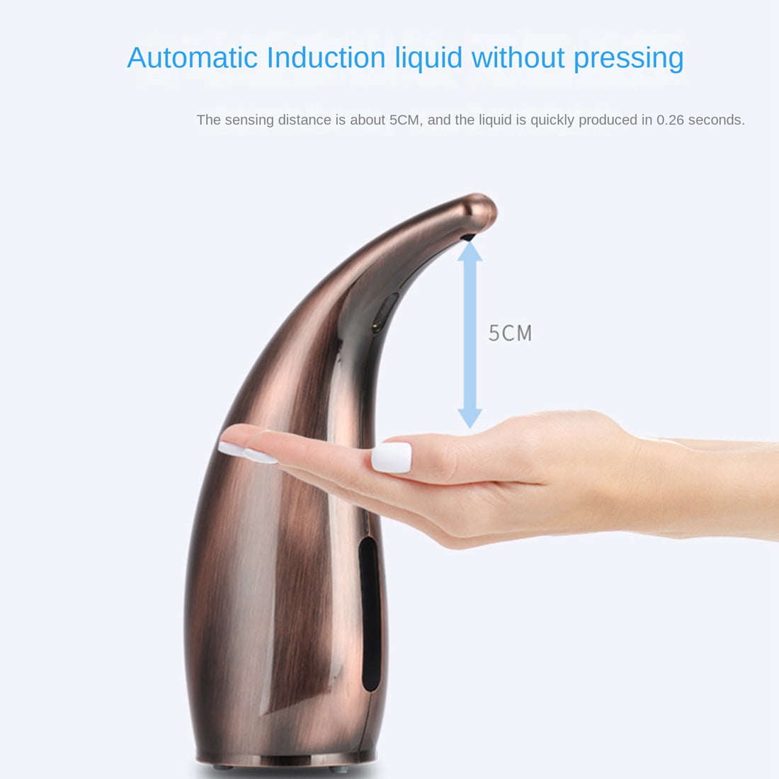 300Ml Automatic Touchless Soap Dispenser,for Kitchen Bathroom Bronze