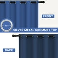thumbnail image 5 of Blackout Curtains, 52 x 84 inch Blackout Curtains Set of 2 Panels, Thermal Insulated Room Darkening Curtains for Bedroom, Privacy Protection & Noise Reducing, Navy Blue, 5 of 7