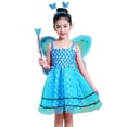 thumbnail image 3 of ZHOGXU Toddler Kids Girls Outfit Sleeveless Suspenders Polka Dot Print Tutu Dress Comfortable Cute Sets For Dance Stage Performance Party,Sky Blue,One Size, 3 of 3
