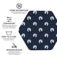 thumbnail image 4 of Disketp Wolf And Moon Funny Coasters,6 Pcs Leather Coasters with Holder, Perfect Housewarming Hostess Gifts,Protect Furniture from Water Marks Scratch and Damage,Hexagon, 4 of 7