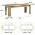 thumbnail image 3 of Tribesigns 79" Extra Long Dining Table, Farmhouse Wooden Dinner Table, Rectangular Kitchen Table for 6-8 People, 3 of 6