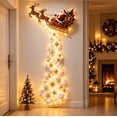 thumbnail image 6 of Christmas Magic Trail Wall Light, Festive Sleigh Scene Lighted Wall Decor, Warm Glowing Accent for Living Room Entryway Christmas Home Display (Santa Claus), 6 of 6