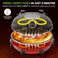 thumbnail image 2 of NutriChef Electric Pizza Oven | 1200W Countertop Pizza Maker with Temperature Control & Thermometer | Viewing Window for Precise Cooking | Heats up to 800˚F | Easy to Clean Non-Stick Coating (Black), 2 of 8