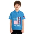 thumbnail image 5 of CCRFTGI Polo Shirts for Kids Girls Size 10-12 Patriotic Shirt We The People Polo Shirts School Uniform Athletic Sport Print Lapel Button Collared Polo Summer Tops Blue 12-13 Years, 5 of 7
