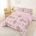 thumbnail image 3 of jejeloiu Pink Western Cowgirl Theme Full Size Comforter Sets Kids,Aztec Geometric Print Bedding Sets For Girls,Reversible,3-Piece, 3 of 8