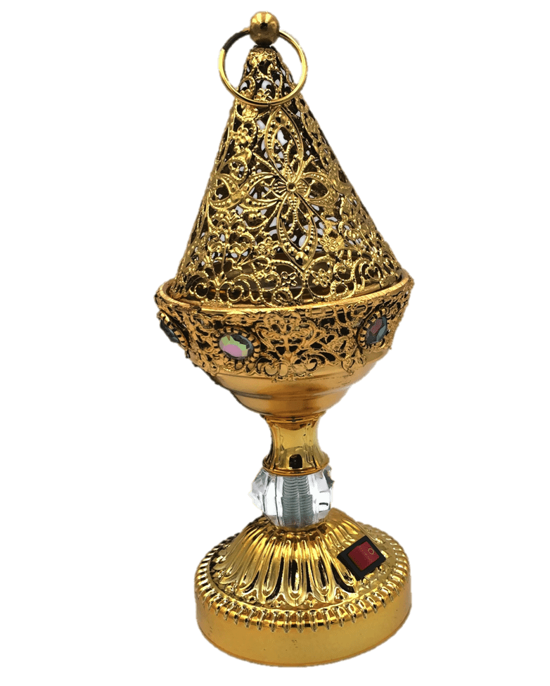 Bronze Incense Bakhoor Burner Ornament with Nabeel Touch Me & Coal! Scent 