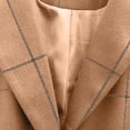 thumbnail image 7 of Zpanxa Long Winter Coats for Women Plaid Lapel Collar Button Down Wool Blend Casual Coat with Pockets Khaki 4XL, 7 of 7