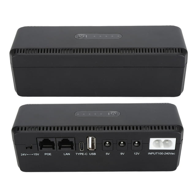 Fuente De Alimentación De Respaldo De La Batería UPS Mini De Fuente De Alimentación Ininterrumpida Con Múltiples Puertos De Salida USB 5V 9V 12V DC POE 15V 24V
