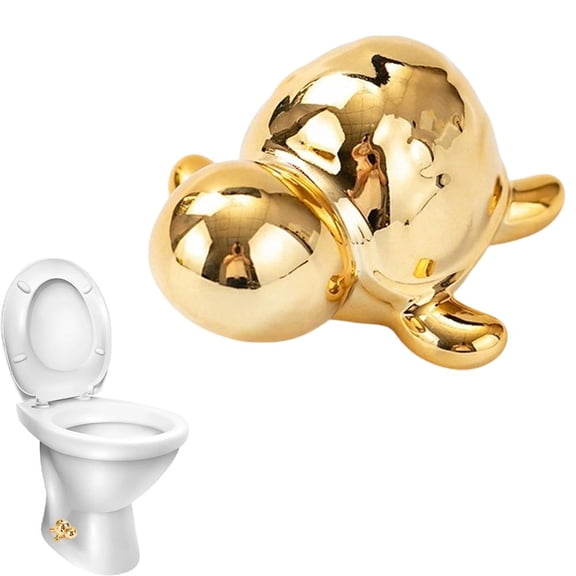 New Ceramic Turtle Knob, Ceramic Toilet Bolt Caps Decorative, Ocean Bathroom Decor Toilet Bolt Caps, Decorative Replacement ToiletScrew CoverCaps, Flat Bottom Anti-Slip