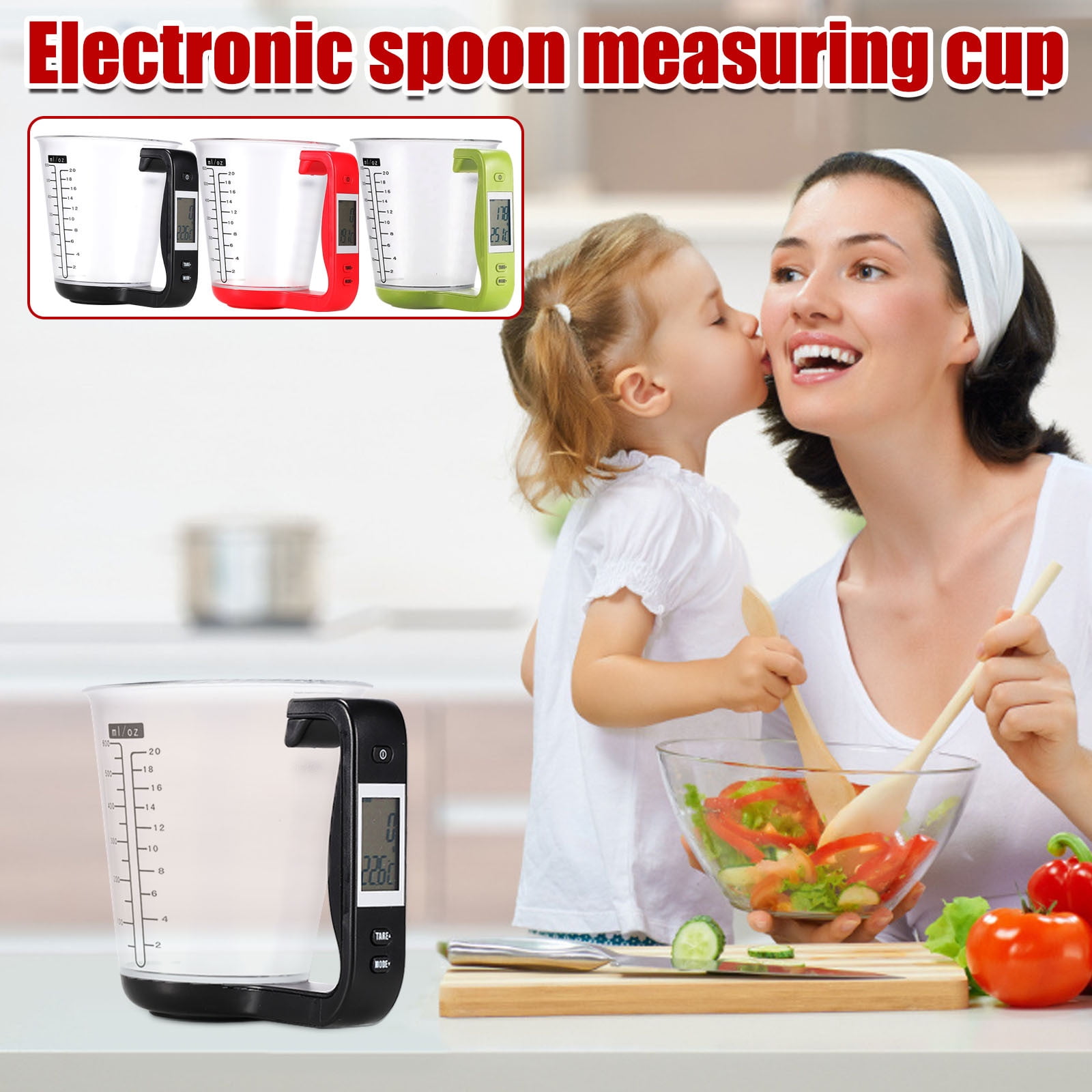1pc Digital Measuring Cup Scale, Kitchen Scale For Measuring Water, Milk,  Flour And Oil, Ideal For Baking And Cooking Purposes