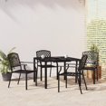 thumbnail image 1 of vidaXL 5 Piece Garden Dining Set Anthracite Steel, 1 of 5