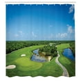 thumbnail image 2 of Ambesonne Golf Course Scene Shower Curtain, Panoramic Field, 69"Wx70"L, Multicolor, 2 of 4