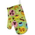 thumbnail image 2 of Dreamtimes Oven Mitts and Pot Holders with Chef Apron 3Pcs Set Coffee Tea Muffins Sweets Non Slip Heat Resistant Gloves for Baking Cooking BBQ, 2 of 7