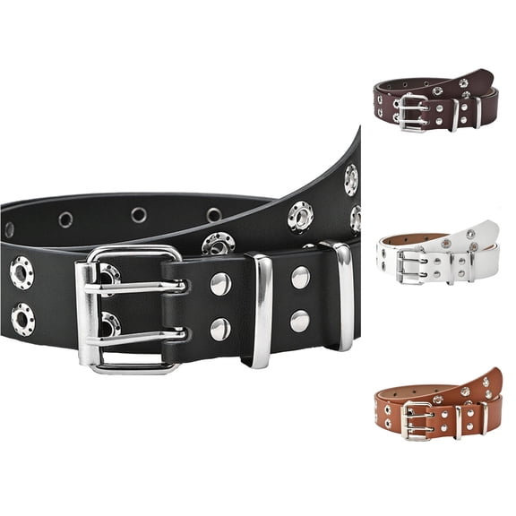 Fashion Stylish Double Buckle Casual Hollow Out Belt for Everyday Wear Belts for Men Formal Click Comfort Cowboy Belt Mens Belt without Holes Click Belt Leather for Men Big Tall Leather Belt